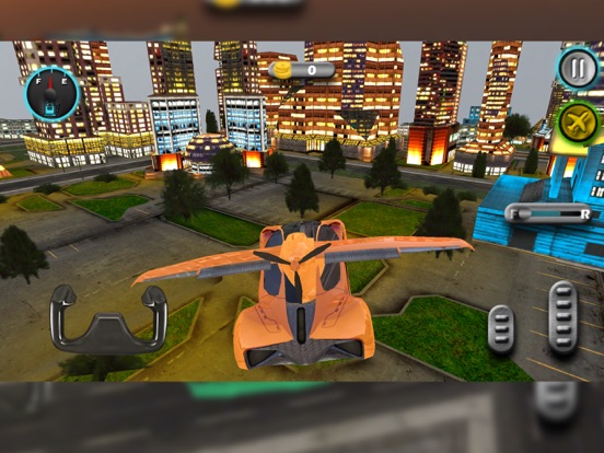 Sports Car Flying 3d simulator 2017 iPad screenshot 4 - Games app