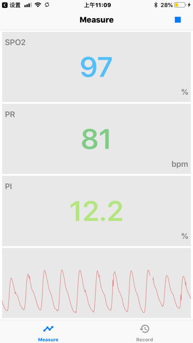 Oximeter screenshot 2