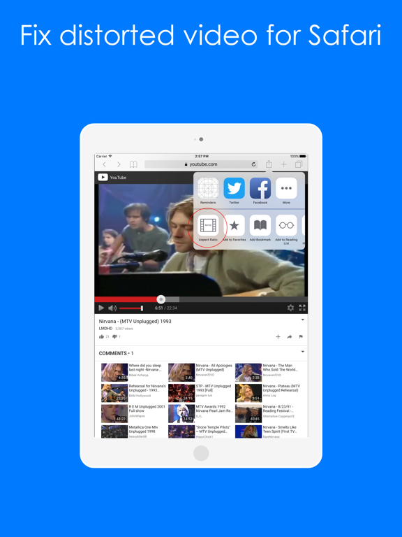 Screenshot #6 pour Video Aspect Ratio for Safari