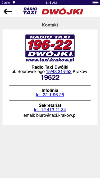 RADIO TAXI Kraków 19622 screenshot-4