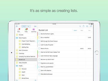 The Hit List iPad screenshot