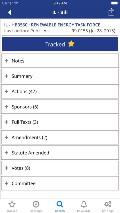 TrackBill: Legislation Tracker