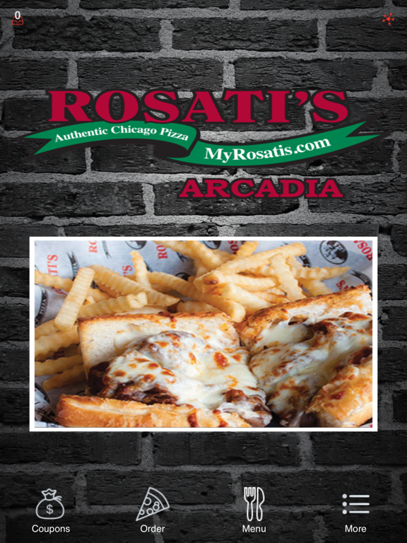 Rosati's Pizza Arcadia iPad screenshot 1 - Food & Drink app