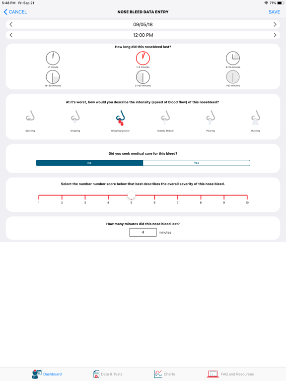 Screenshot #6 pour My HHT Tracker