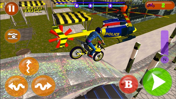 Bike Rider Chases Police Heli