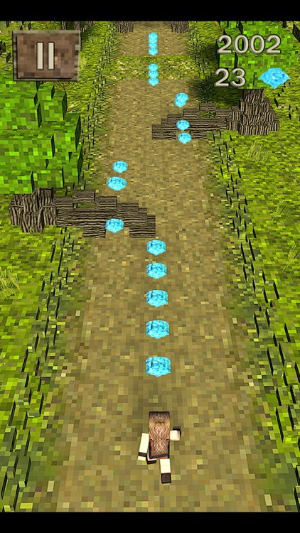 3d Block-Head Jungle Survival Pixel Runner