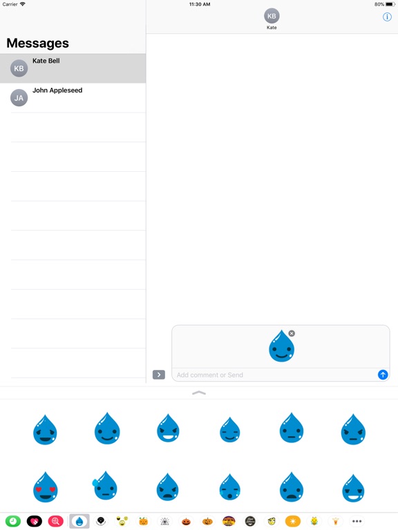 drop water emoji smiley