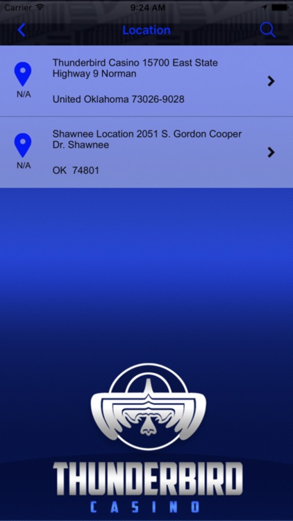 Thunderbird Casino.