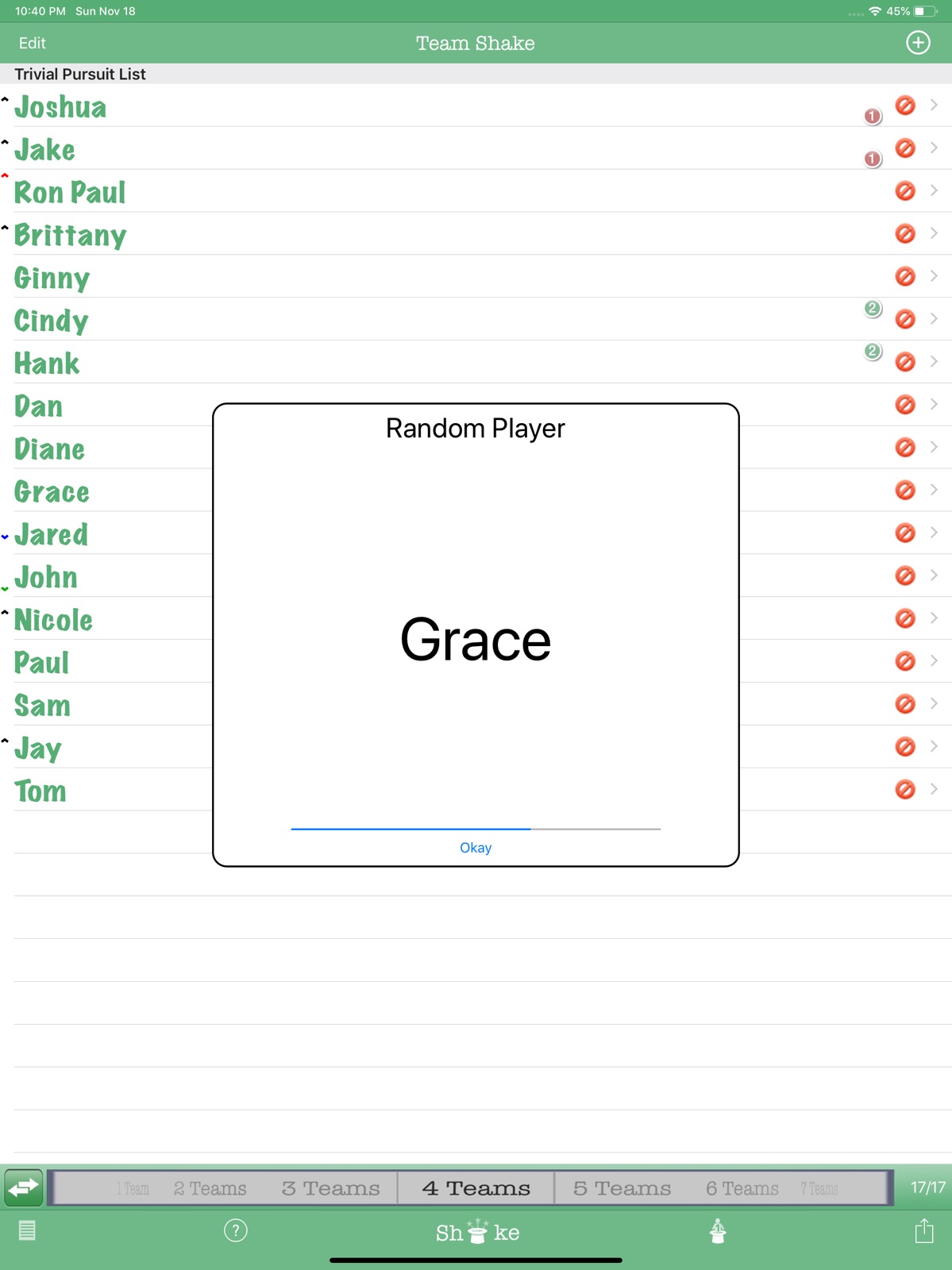 Team Shake ipad screenshot 3