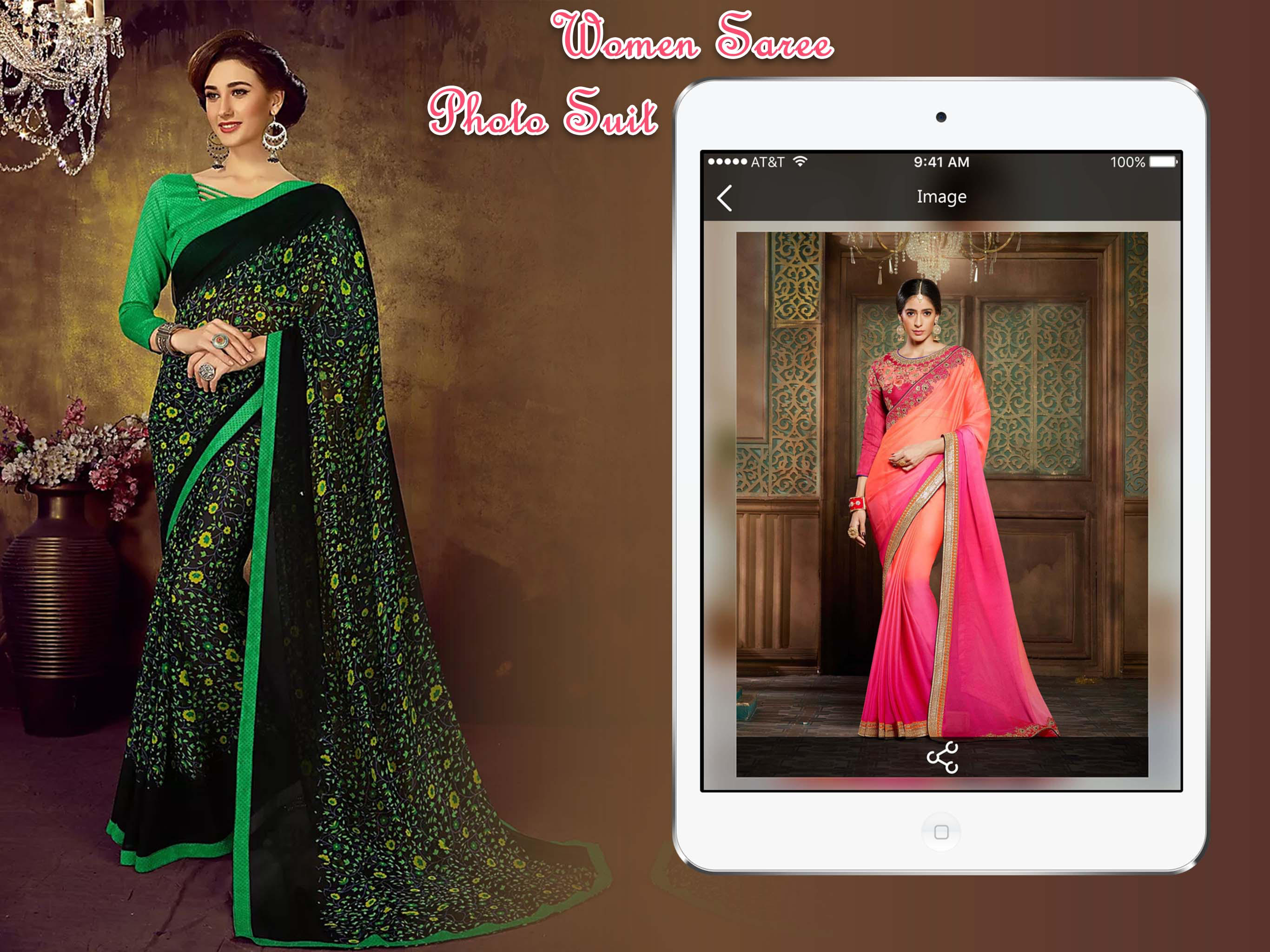 Women Saree Photo Suit