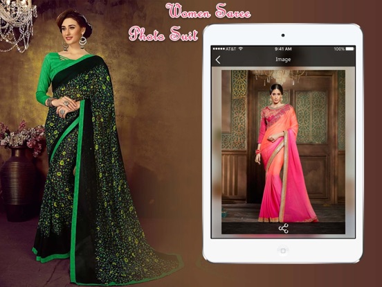 Women Saree Photo Suit iPad screenshot 4 - Photo & Video app