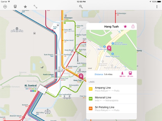Screenshot #5 pour Kuala Lumpur Rail Map Lite