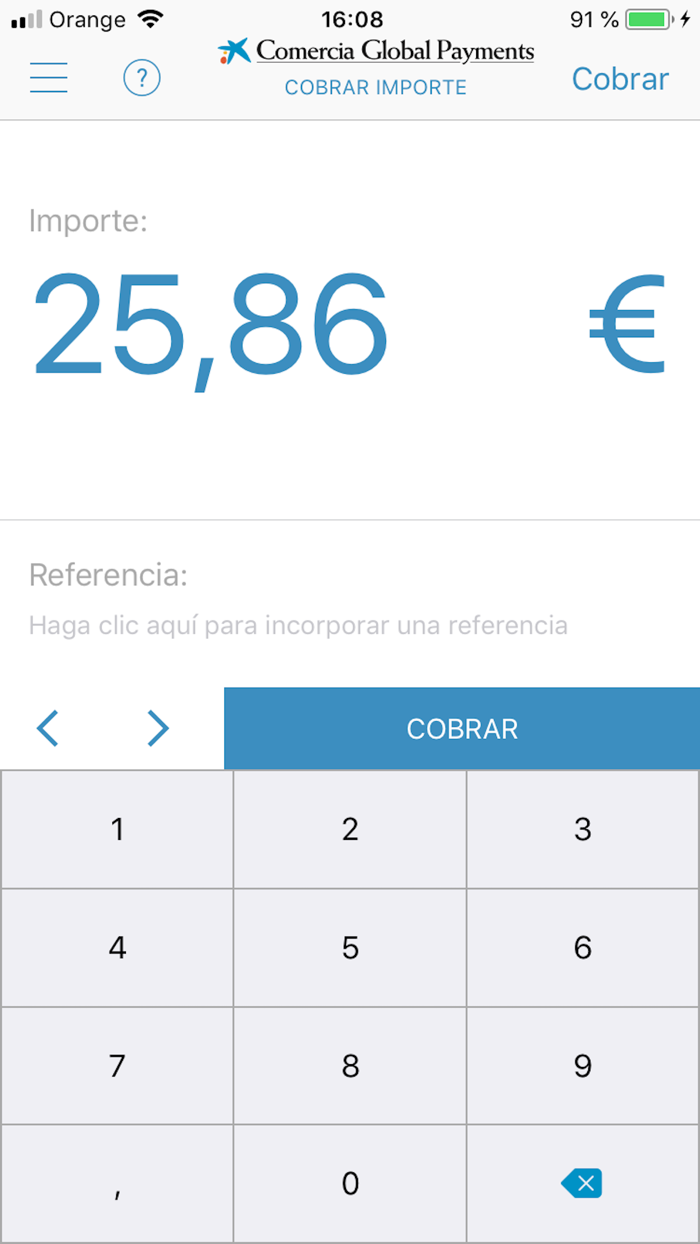 TPV móvil Comercia QR Code