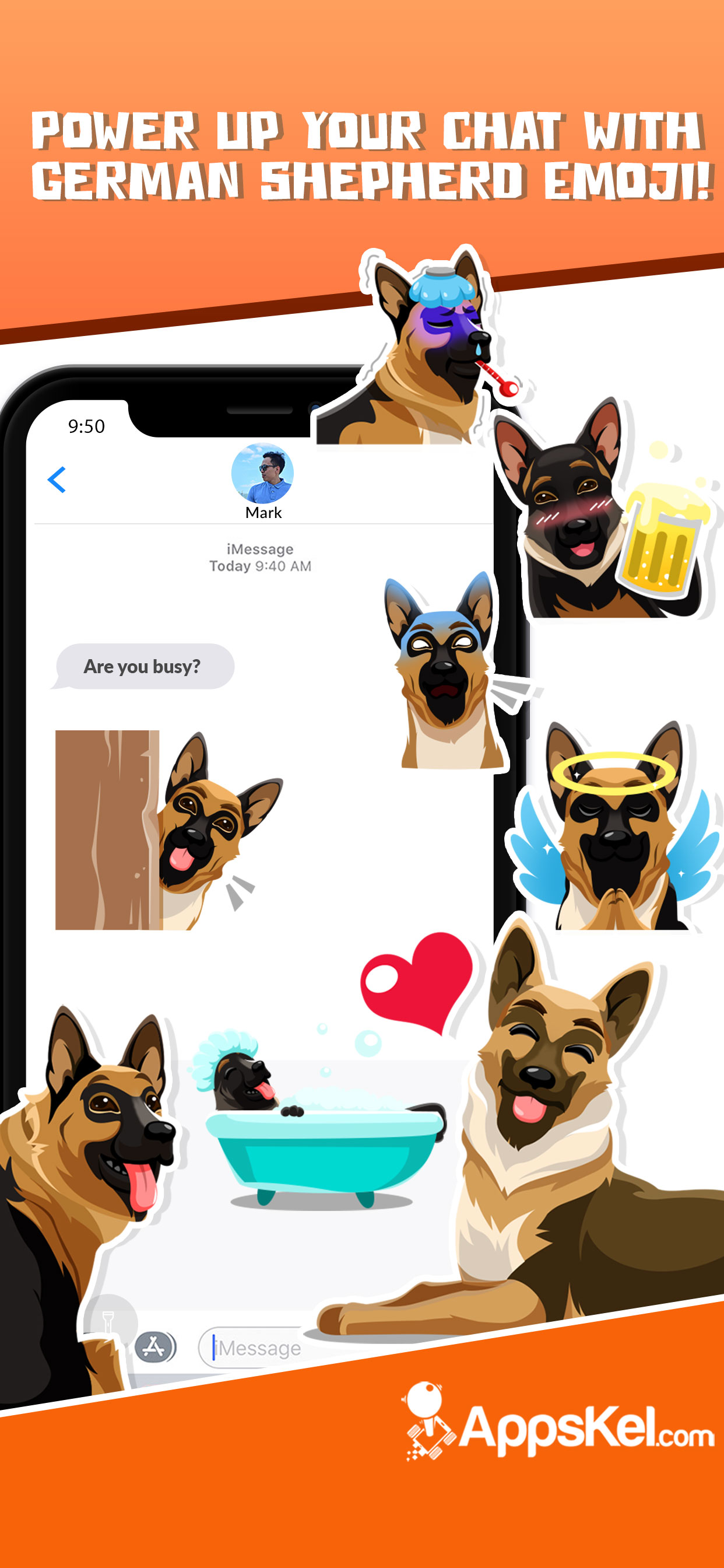 German Shepherd Emoji Sticker