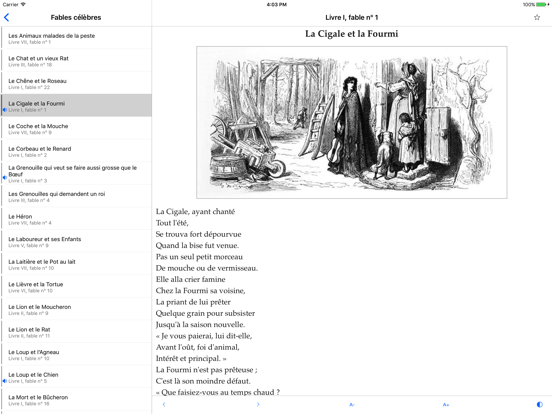 Screenshot #4 pour Fables, Jean de La Fontaine