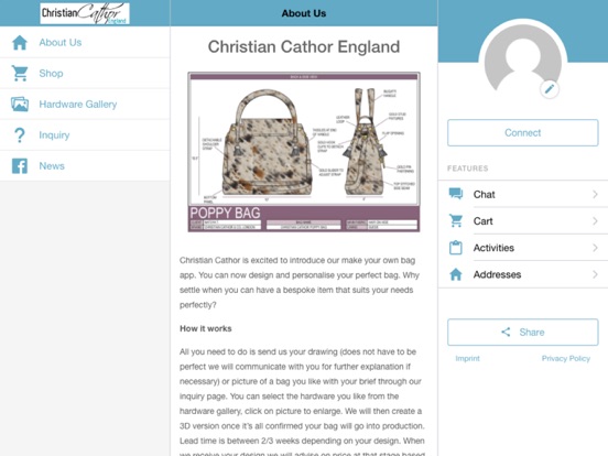 Personalised Bags App iPad screenshot