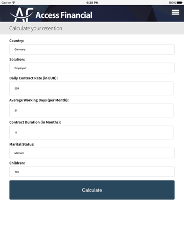 Retention Calculator - náhled