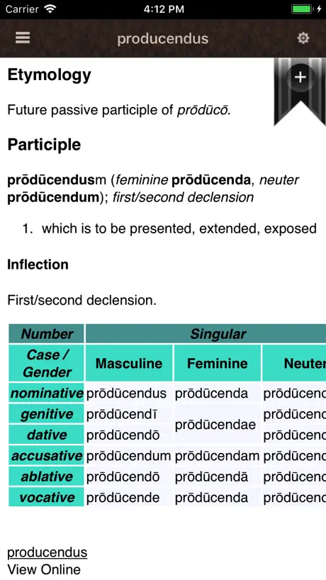 Latin Lexicon Dictionary