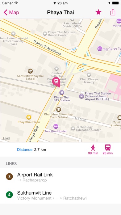Screenshot #2 pour Bangkok Rail Map Lite