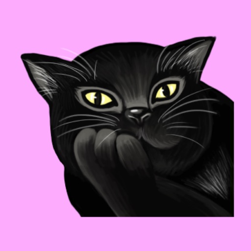 Black Cat Animation Stickers