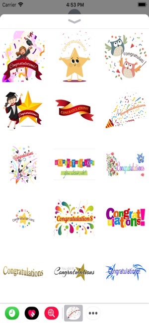 Congratulations Stickers 2018