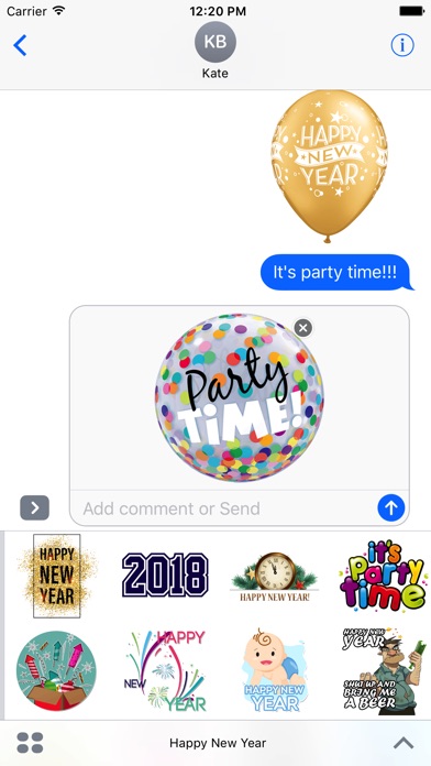 2018 Happy New Year Stickers screenshot 2