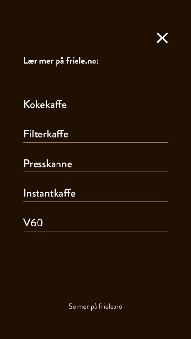 Friele Kaffekalkulator Screenshot
