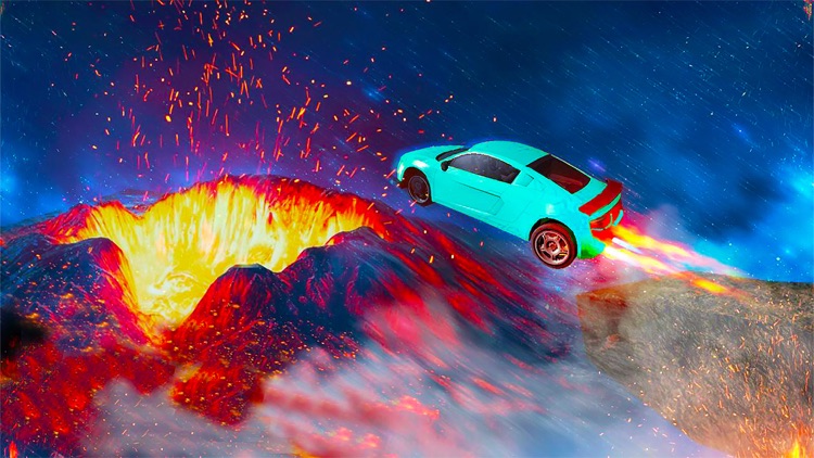Lava Car Stunt Challenge Racer
