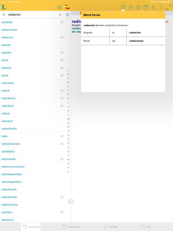 Big German Spanish Dictionary iPad screenshot 5 - Reference app