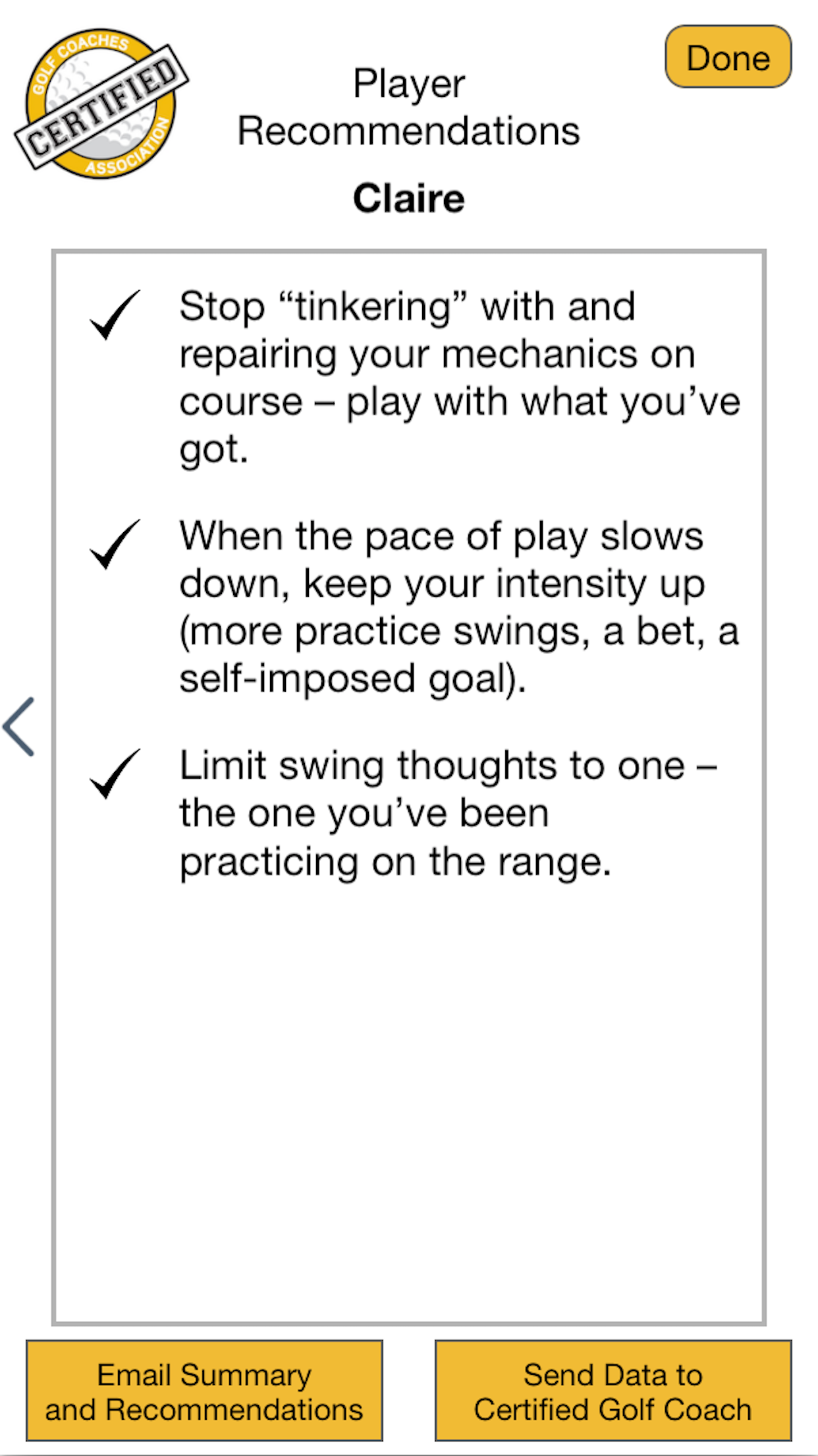 Coaching Golf's Mental Skills