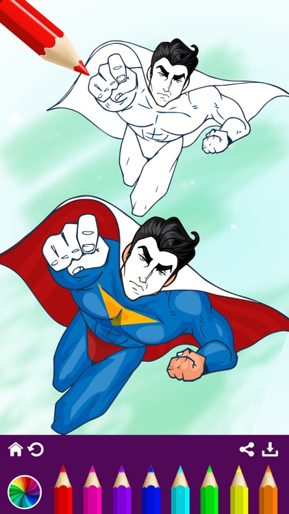 Superhero Coloring Book Pixie