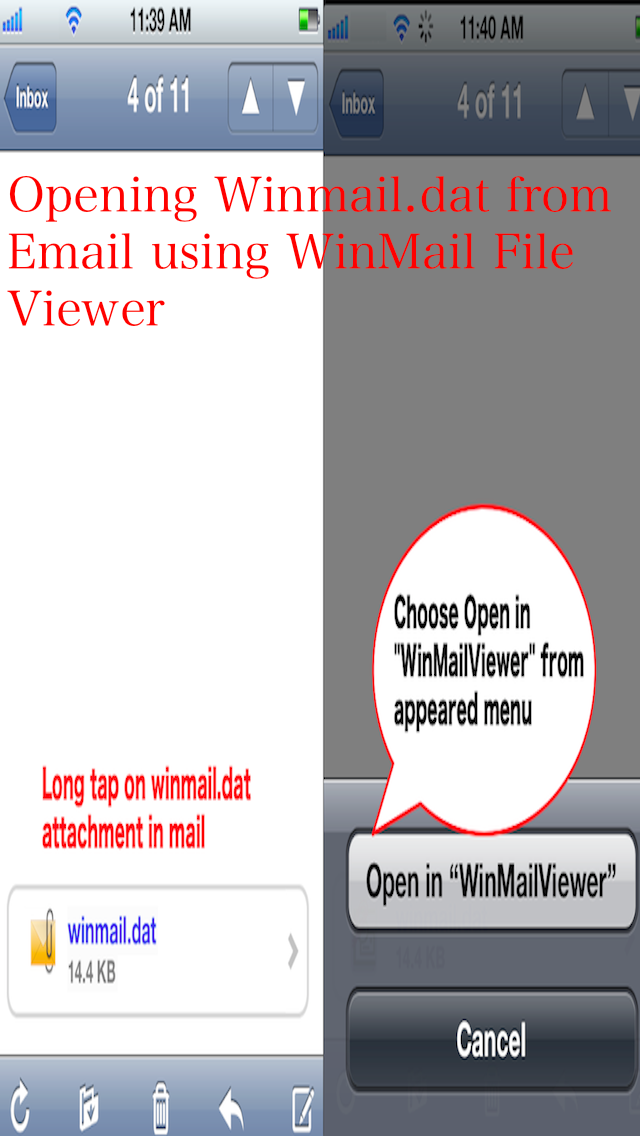 Winmail Viewer for iP... screenshot1