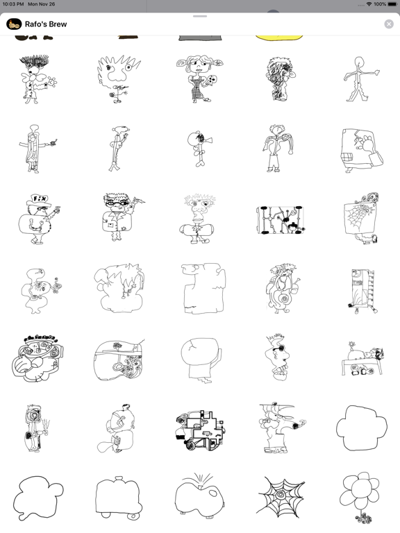 Rafo's Brew iPad screenshot 2 - Stickers app