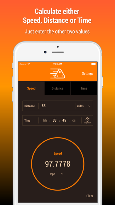 Speed Distance Time Calculator screenshot 1