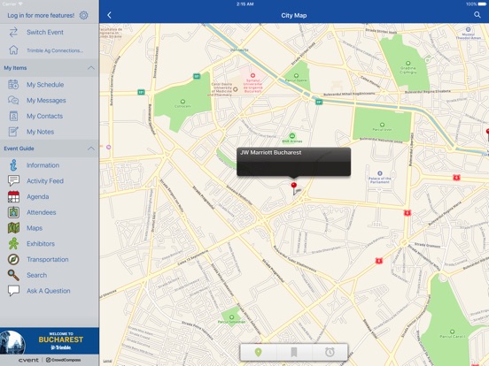 iPad Image of Trimble Events