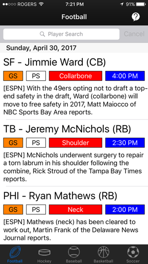 Who's Hurt - Injury Reports(圖1)-速報App