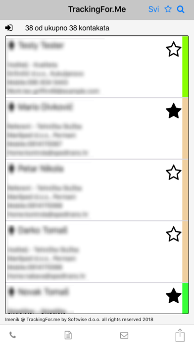 Screenshot #1 pour AddressBook TrackingForMe
