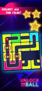 Classic Neon Slide Puzzle Game screenshot #3 for iPhone