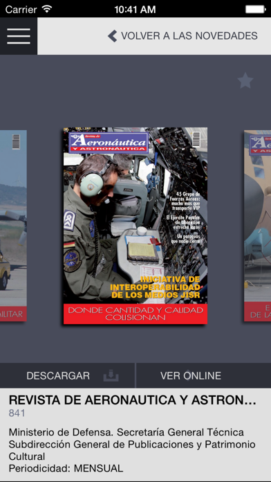 Revistas de Defensa Screenshot