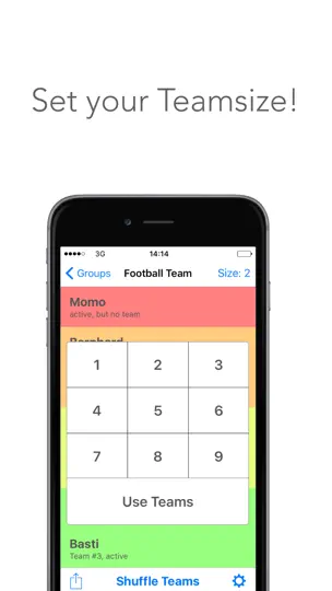 Screenshot von Team Roulette auf dem iPhone 3