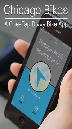 Скриншот Chicago Bikes — A One-Tap Divvy Bike App на iPhone 1