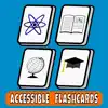 Accessible flash cards contact information