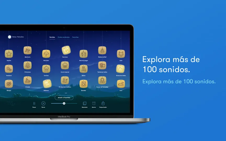 Captura de pantalla de Relax Melodies: Sleep Sounds en iPhone 2