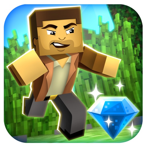 3d Block-Head Jungle Survival Pixel Runner icon