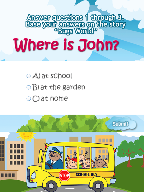 Reading Dialogue English Quiz iPad screenshot