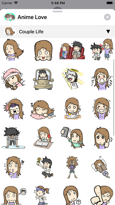 Anime Love Sticker iPhone screenshot