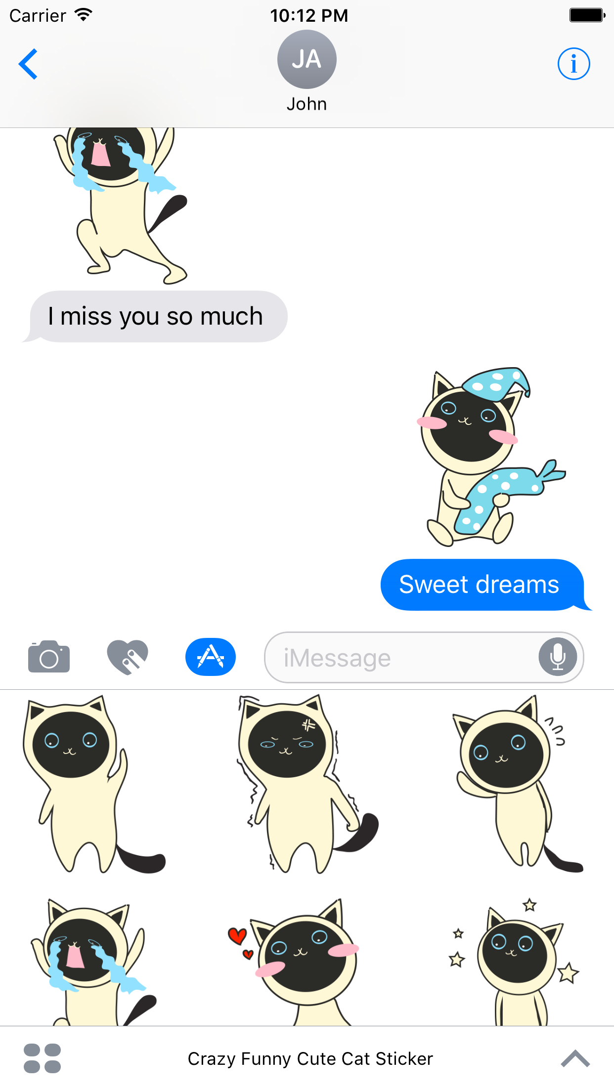 Crazy Funny Cute Cat Sticker