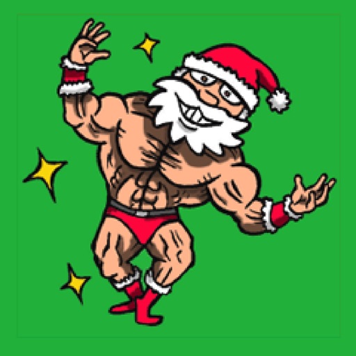 Muscle Santa Claus icon