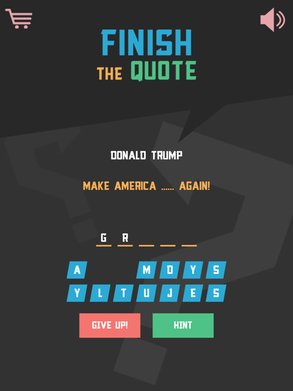 Finish The Quote iPad screenshot