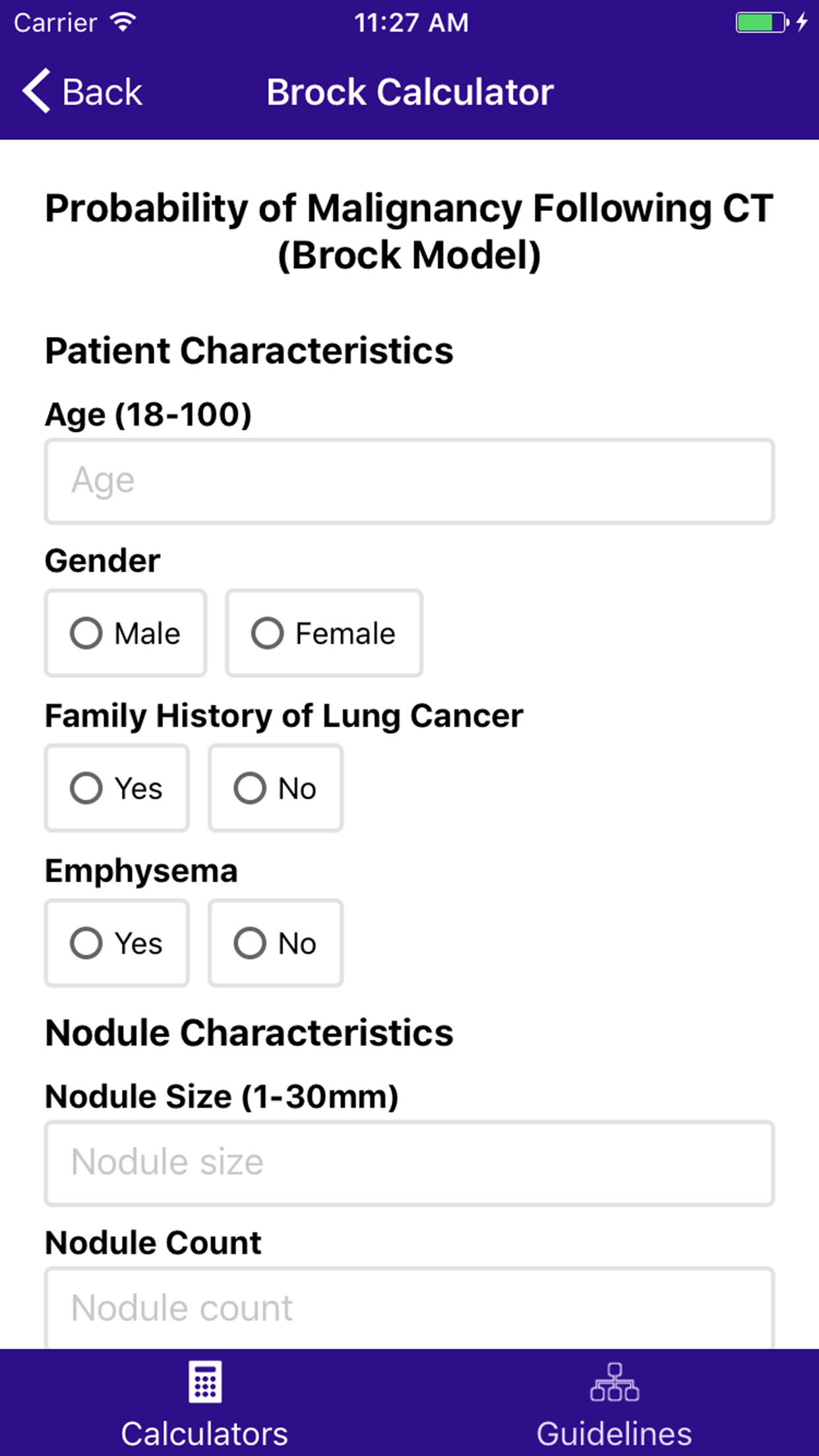 Pulmonary Nodule Risk